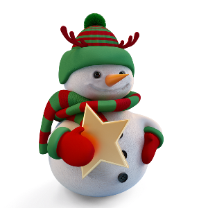 a snowman with star